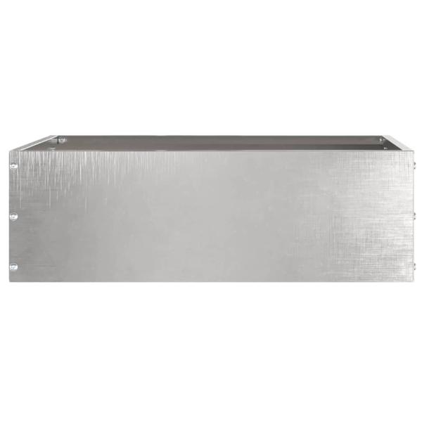 Rasenkante 6 stk. 40 x 40 x 13 cm Edelstahl Silber