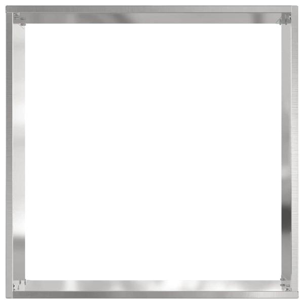 Rasenkante 6 stk. 40 x 40 x 13 cm Edelstahl Silber