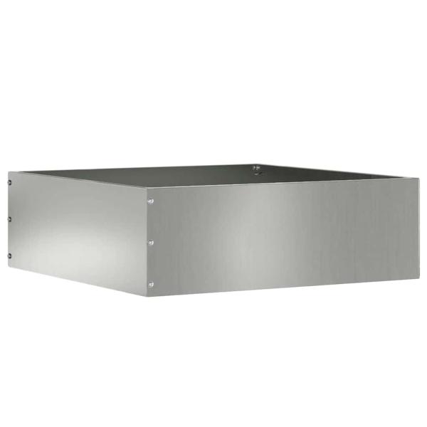 ARDEBO.de - Raseneinfassung Silber 40 x 40 x 13 cm Verzinkter Stahl