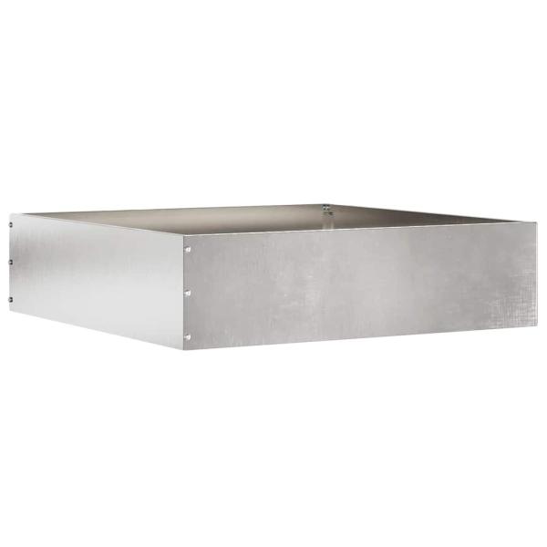 ARDEBO.de - Rasenkante 50 x 50 x 13 cm Edelstahl Silber