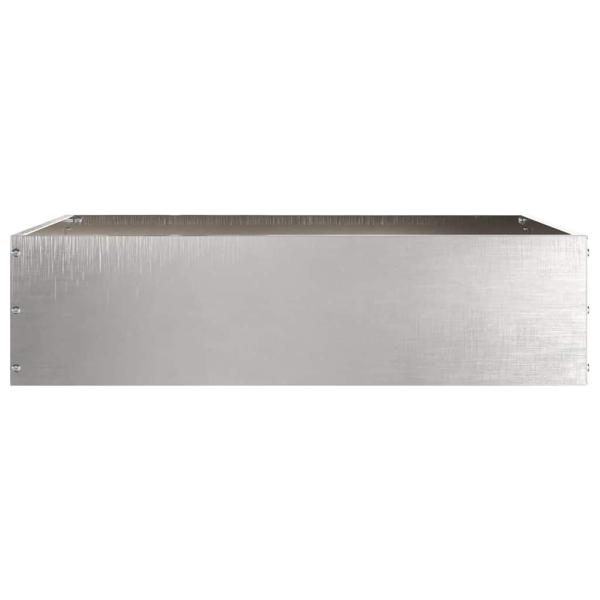 Rasenkante 50 x 50 x 13 cm Edelstahl Silber