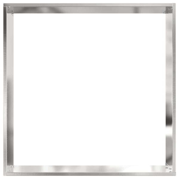 Rasenkante 6 stk. 50 x 50 x 13 cm Edelstahl Silber