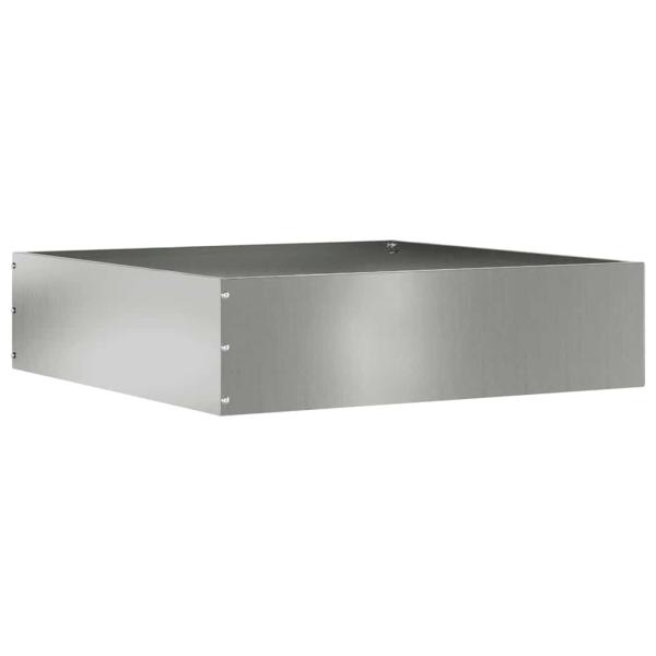 ARDEBO.de - Rasenkante 50 x 50 x 13 cm Verzinkter Stahl Silber