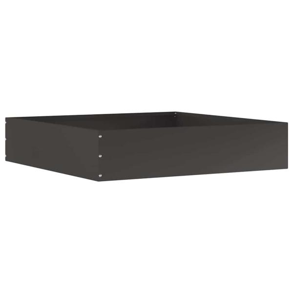 Rasenkante 6 stk. 60 x 60 x 13 cm Stahl Schwarz