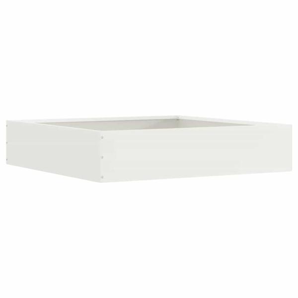 Raseneinfassung Weiß 60 x 60 x 13 cm Stahl