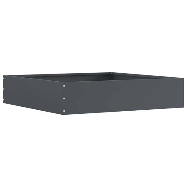 Rasenkante 60 x 60 x 13 cm Stahl Anthrazit