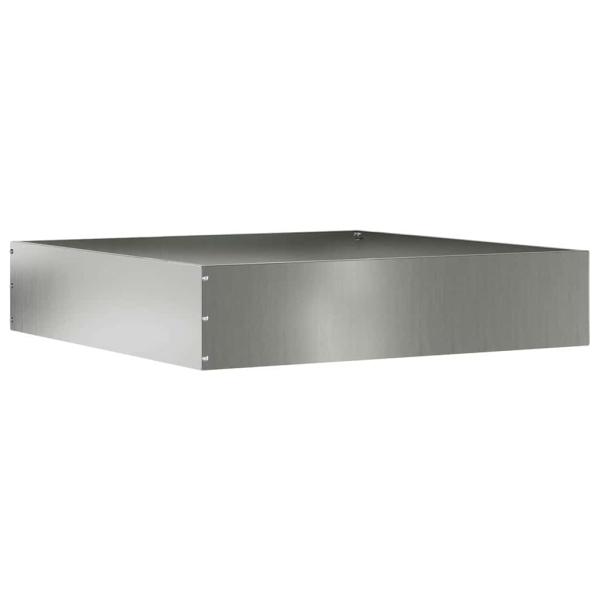 Rasenkante 60 x 60 x 13 cm Verzinkter Stahl Silber
