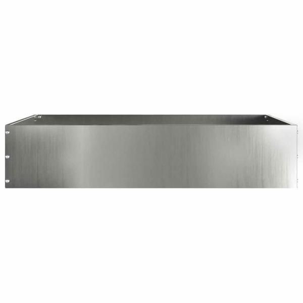 Rasenkante 60 x 60 x 13 cm Verzinkter Stahl Silber