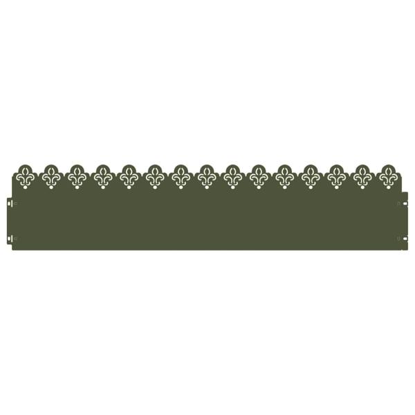 Rasenkanten 30 Stk. 103 x 0,05 x 22 cm Stahl Olive Grün