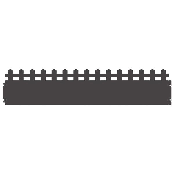 Rasenkanten 30 stk. 103 x 0,05 x 22 cm Stahl Schwarz