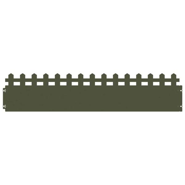 Rasenkanten 20 Stk. 103 x 0,05 x 22 cm Stahl Olive Grün