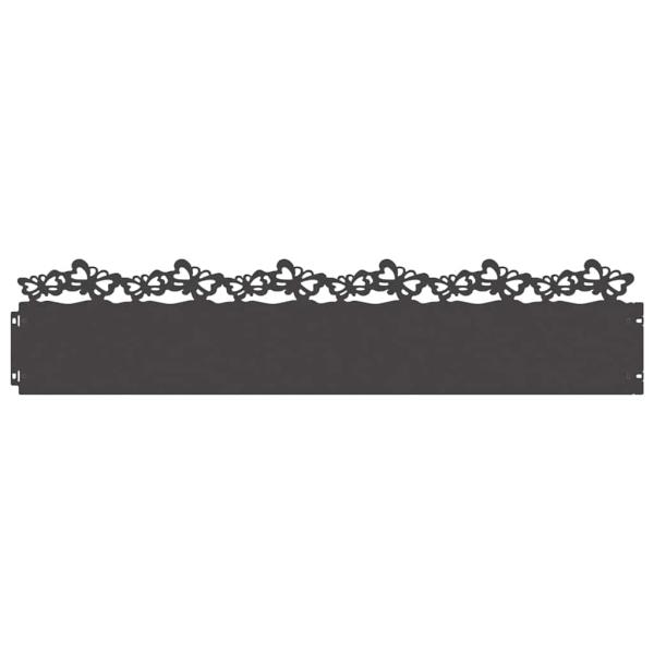 Rasenkanten 30 stk. 103 x 0,05 x 22 cm Stahl Schwarz