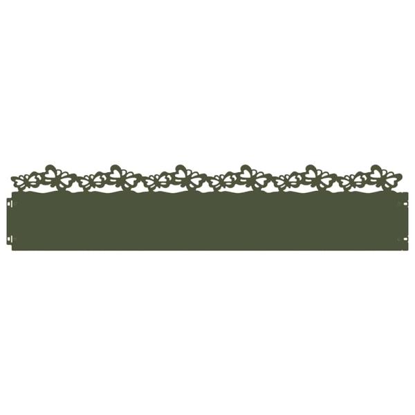 Rasenkanten 20 Stk. 103 x 0,05 x 22 cm Stahl Olive Grün