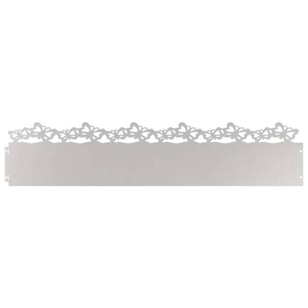 Rasenkanten 10 stk. 103 x 0,05 x 22 cm Edelstahl Silber