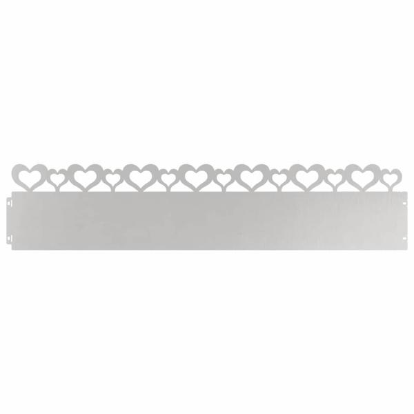 Rasenkanten 10 stk. 103 x 0,05 x 22 cm Edelstahl Silber