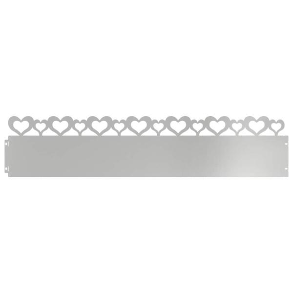 Rasenkanten 10 stk. 103 x 0,05 x 22 cm Verzinkter Stahl Silber
