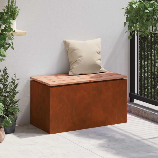 Gartenbank 2 -Seater 80 x 40 x 43 cm Rostig Rechtwinklig