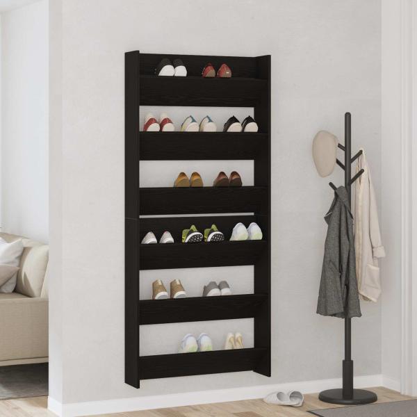 Schuhschrank 2 stk. 86 x 18 x 90 cm Holzwerkstoff