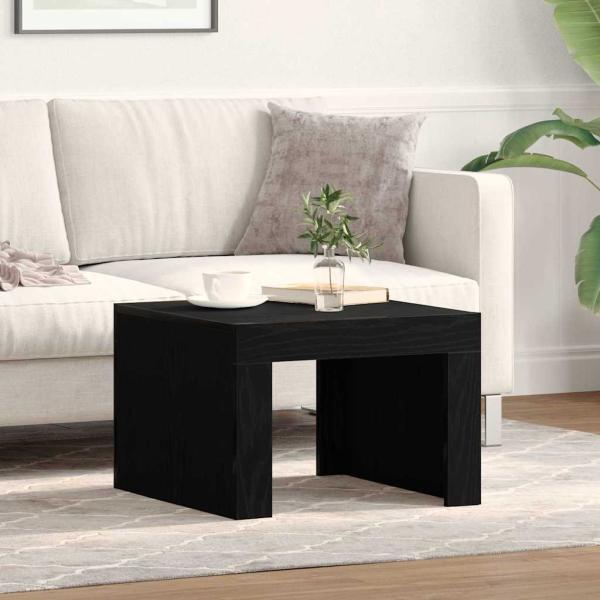 ARDEBO.de - Couchtisch Schwarz Eichen-Optik 50 x 50 x 35 cm Holzwerkstoff
