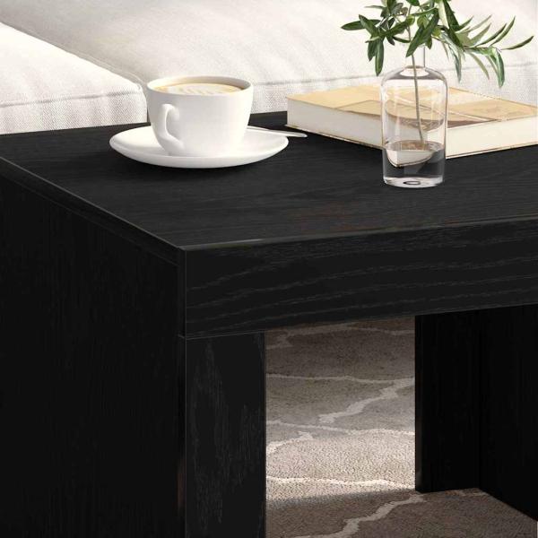 Couchtisch Schwarz Eichen-Optik 50 x 50 x 35 cm Holzwerkstoff