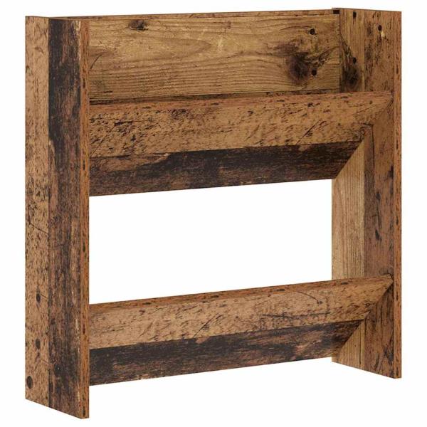 Schuhschrank 60 x 18 x 60 cm Holzwerkstoff Altholz