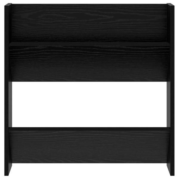 Schuhschrank 60 x 18 x 60 cm Holzwerkstoff Schwarz Eichen-Optik