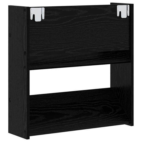 Schuhschrank 60 x 18 x 60 cm Holzwerkstoff Schwarz Eichen-Optik