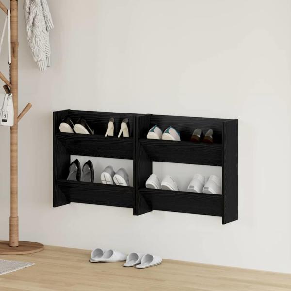 ARDEBO.de - Schuhschrank 2 stk. 60 x 18 x 60 cm Holzwerkstoff