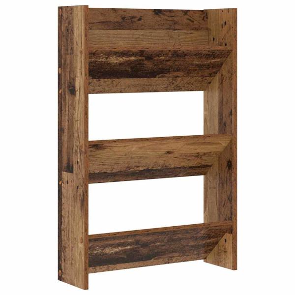 Schuhschrank 60 x 18 x 90 cm Holzwerkstoff Altholz