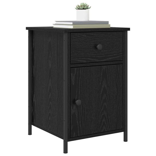Nachttisch 2 stk. Schwarz Eichen-Optik 40 x 42 x 60 cm