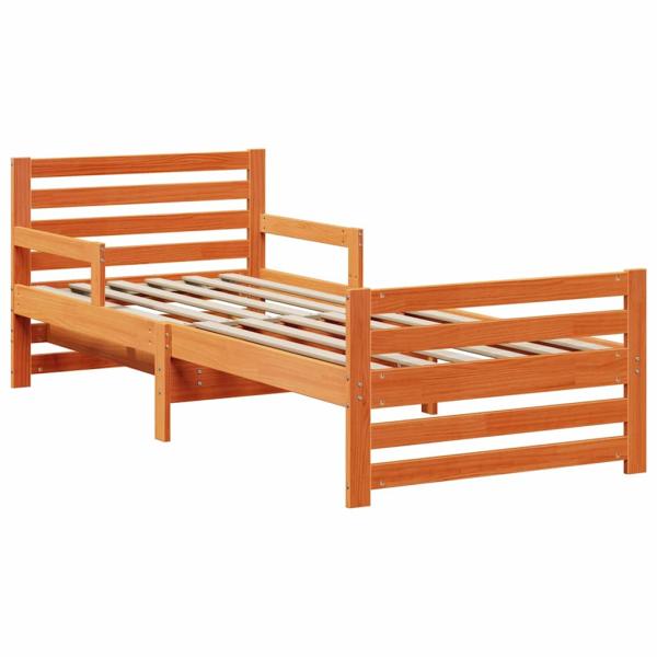 Bettrahmen mit Kopfteil Wachsbraun 80 x 200 cm Holzwerkstoff