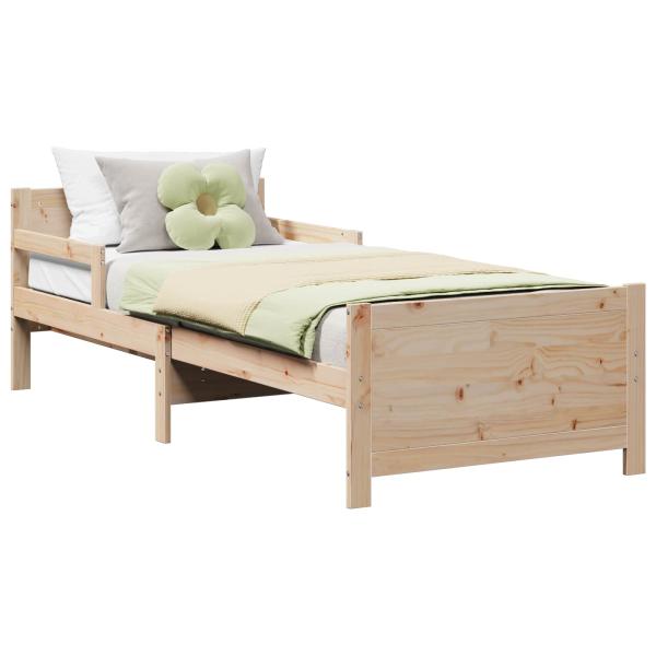 Bettrahmen mit Kopfteil Braun 80 x 200 cm Holzwerkstoff