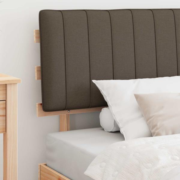 Bettgestell mit gepolstertem Kopfteil Taupe 100 x 200 cm