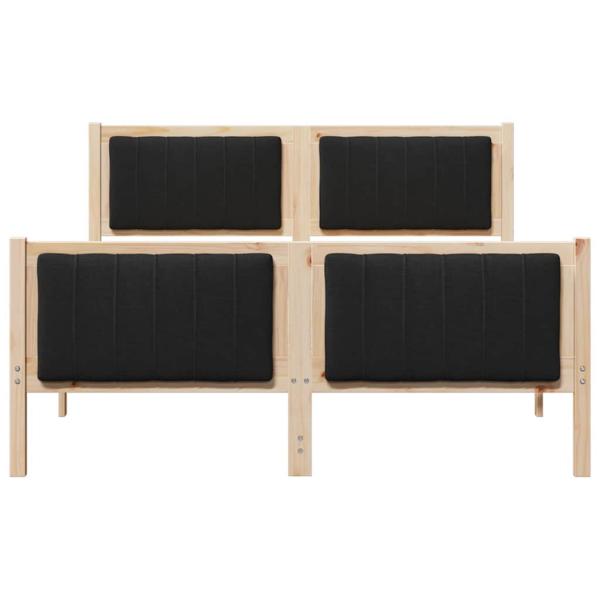 Bettgestell Braun und Schwarz 135 x 190 cm Massivholz Kiefer