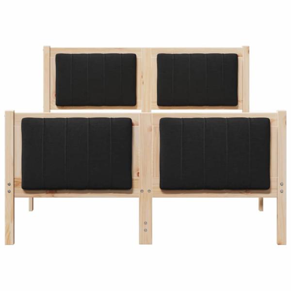 Bettgestell Braun und Schwarz 120 x 190 cm Massivholz Kiefer