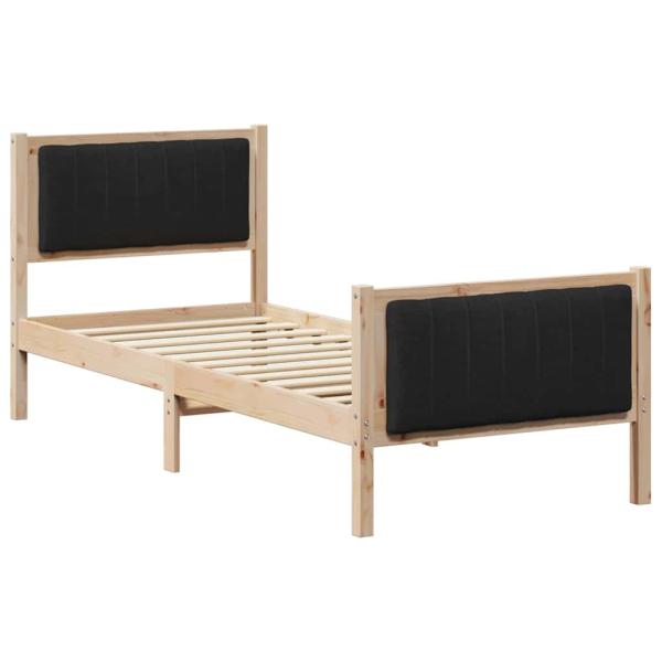 Bettgestell Braun und Schwarz 80 x 200 cm Massivholz Kiefer