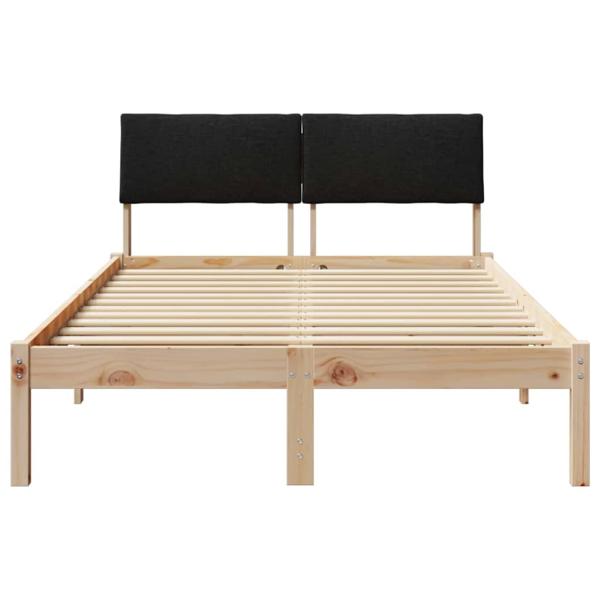 Bettgestell Braun und Schwarz 120 x 190 cm Massivholz Kiefer