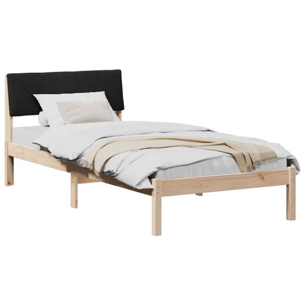Bettgestell Braun und Schwarz 100 x 200 cm Massivholz Kiefer