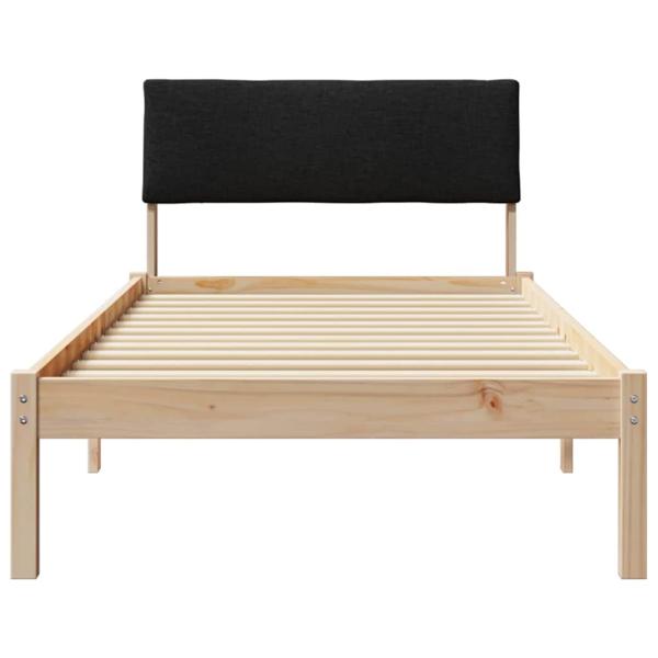 Bettgestell Braun und Schwarz 90 x 190 cm Massivholz Kiefer