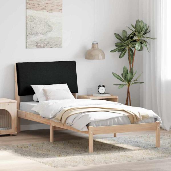 ARDEBO.de - Bettgestell Braun und Schwarz 100 x 200 cm Massivholz Kiefer
