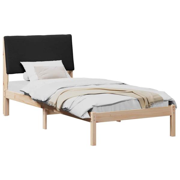 Bettgestell Braun und Schwarz 100 x 200 cm Massivholz Kiefer