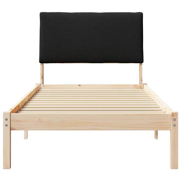 Bettgestell Braun und Schwarz 100 x 200 cm Massivholz Kiefer