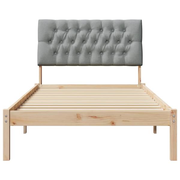 Bettgestell mit gepolstertem Kopfteil Braun 100 x 200 cm