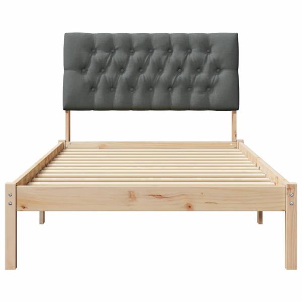 Bettgestell mit gepolstertem Kopfteil Braun 100 x 200 cm