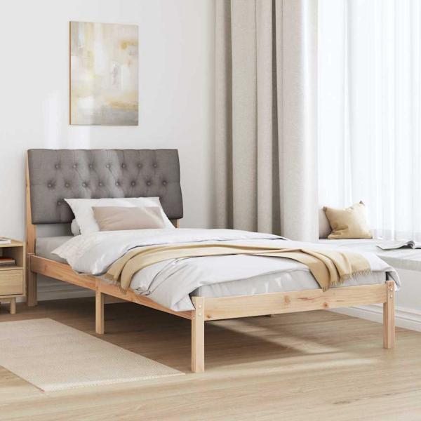 Bettgestell mit gepolstertem Kopfteil Braun 100 x 200 cm
