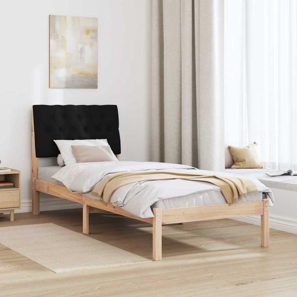 Bettgestell mit gepolstertem Kopfteil Braun 75 x 190 cm