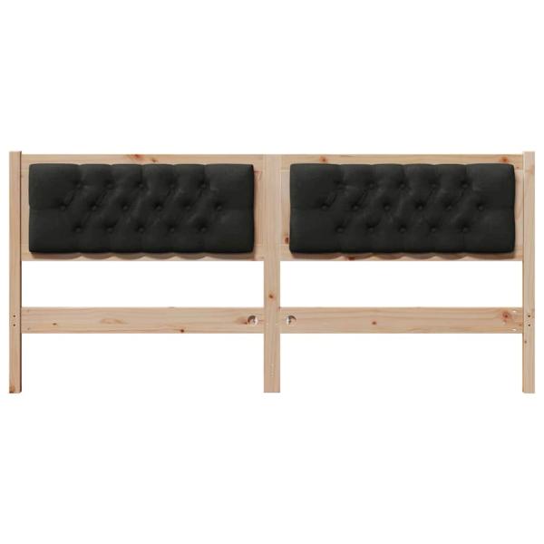 Kopfteil Braun und Schwarz Massivholz Kiefer