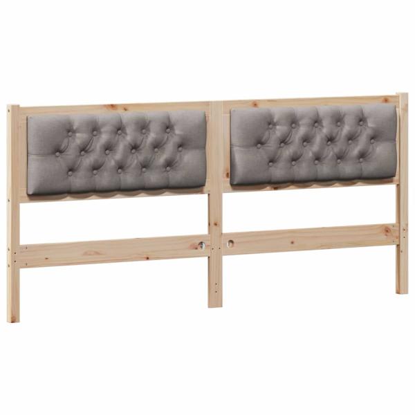 Kopfteil Braun und Taupe Massivholz Kiefer