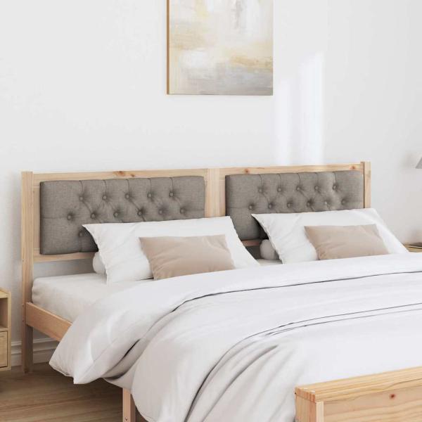 Kopfteil Braun und Taupe Massivholz Kiefer