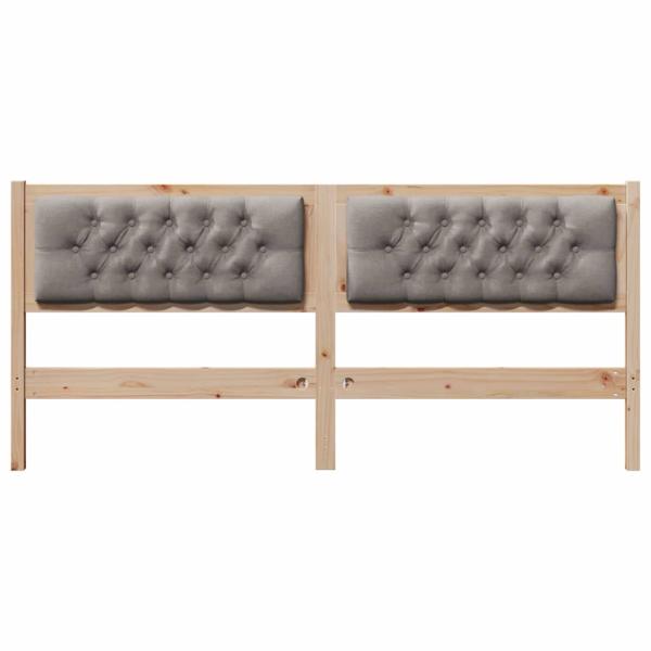 Kopfteil Braun und Taupe Massivholz Kiefer